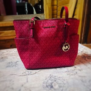Red Micheal Kors purse